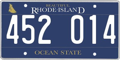 RI license plate 452014