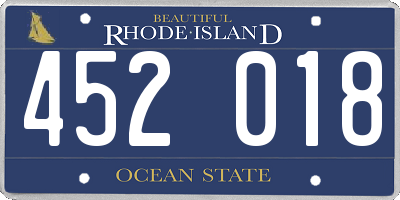 RI license plate 452018