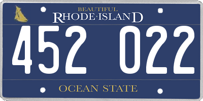 RI license plate 452022