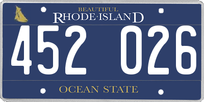 RI license plate 452026