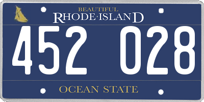 RI license plate 452028