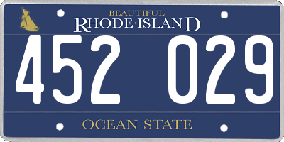 RI license plate 452029