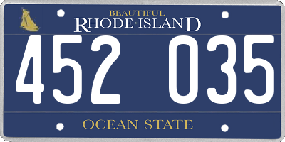 RI license plate 452035