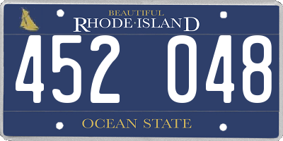 RI license plate 452048