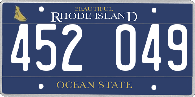 RI license plate 452049