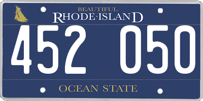 RI license plate 452050