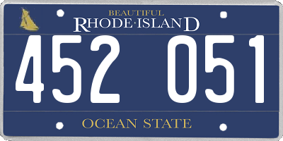 RI license plate 452051