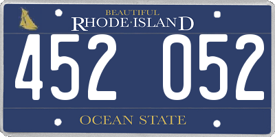 RI license plate 452052