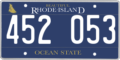 RI license plate 452053