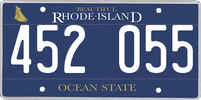 RI license plate 452055