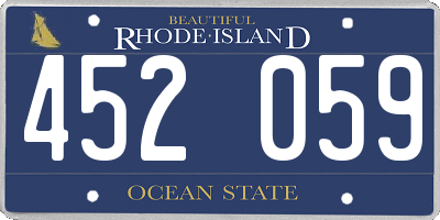 RI license plate 452059