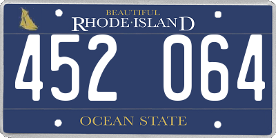 RI license plate 452064