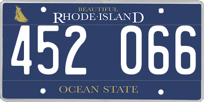 RI license plate 452066