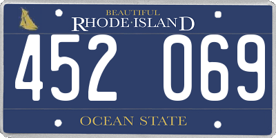 RI license plate 452069