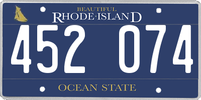 RI license plate 452074