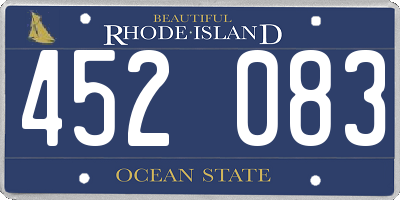 RI license plate 452083