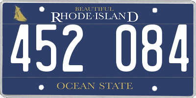 RI license plate 452084