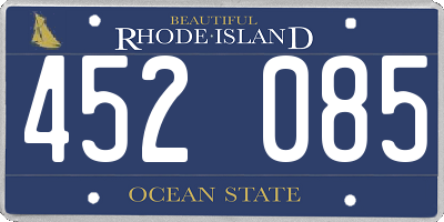 RI license plate 452085