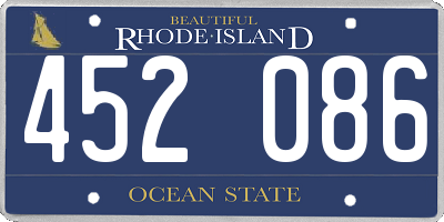 RI license plate 452086