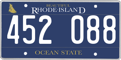 RI license plate 452088
