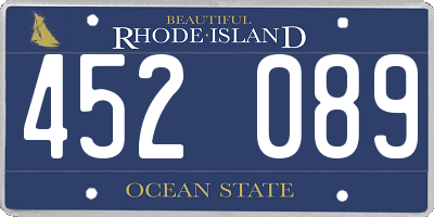 RI license plate 452089