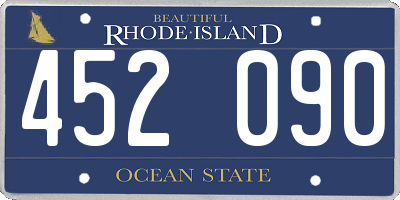 RI license plate 452090