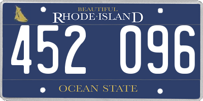 RI license plate 452096