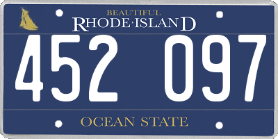 RI license plate 452097