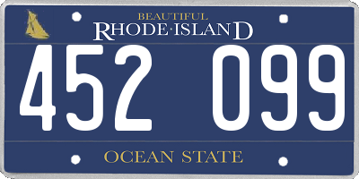 RI license plate 452099