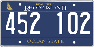 RI license plate 452102