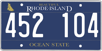 RI license plate 452104