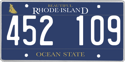RI license plate 452109