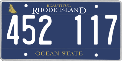 RI license plate 452117