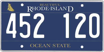 RI license plate 452120