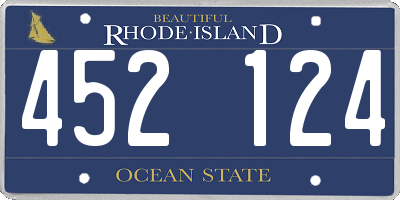 RI license plate 452124