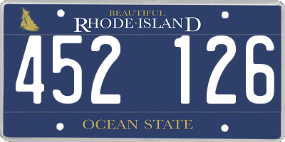 RI license plate 452126