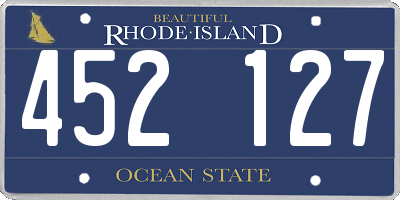 RI license plate 452127