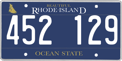RI license plate 452129