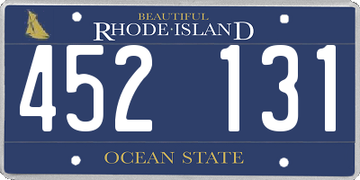 RI license plate 452131