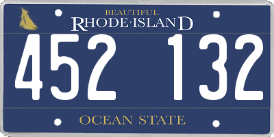RI license plate 452132