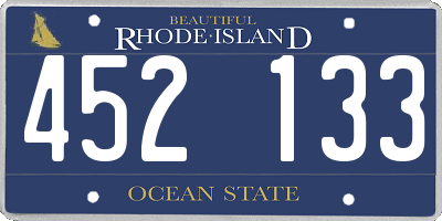 RI license plate 452133