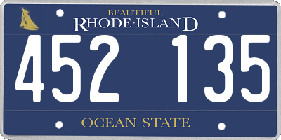 RI license plate 452135