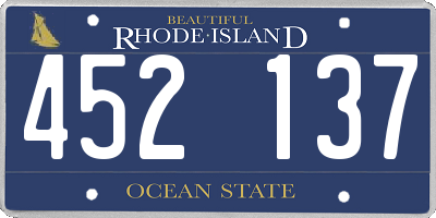 RI license plate 452137