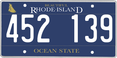 RI license plate 452139
