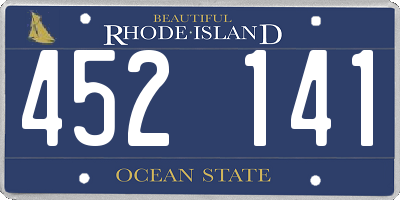RI license plate 452141