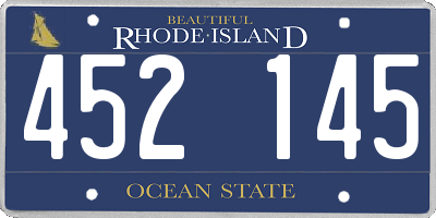 RI license plate 452145