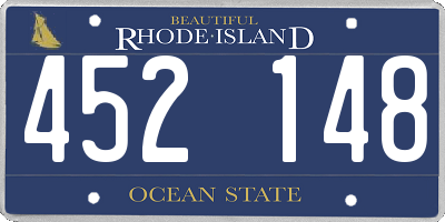 RI license plate 452148