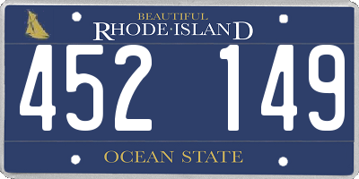 RI license plate 452149