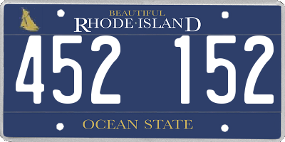 RI license plate 452152