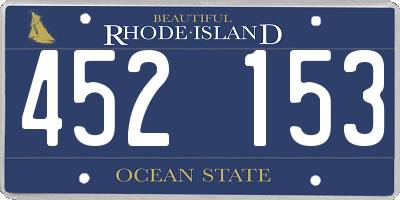 RI license plate 452153